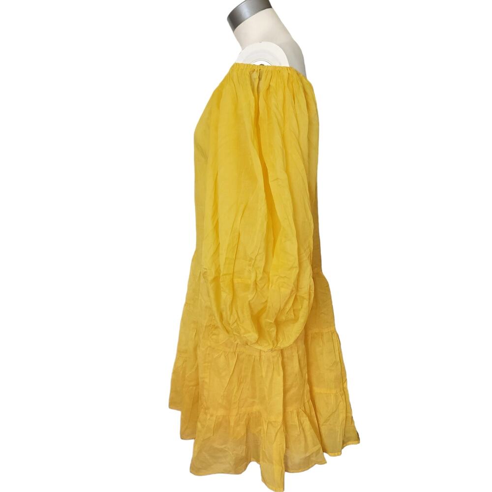 ERIKA PENA Brielle Short Boho tiered ruffle dress Santorini Sun Size S / M NEW - Picture 2 of 8